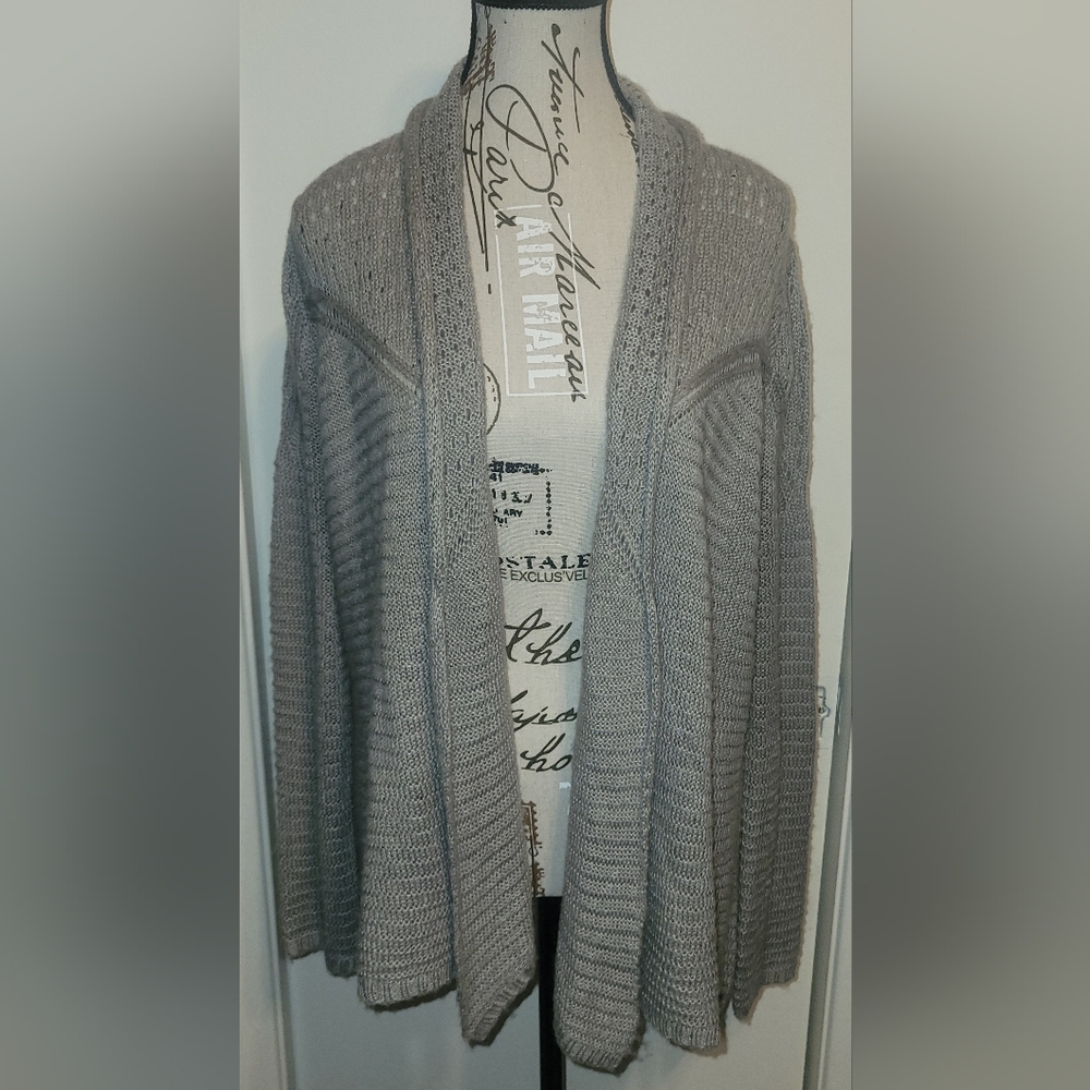 O'NEILL Open Front‎ Gray Knit Cardigan Sz Med